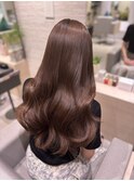 韓国艶ブラウンカラーレイヤーカットトリートメント