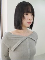 ミル(milu)&nbsp;【リオン】ボブ/切りっぱなしボブ/顔まわりレイヤー/四条/河原町