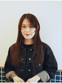 ロングヘアレイヤーカット暖色艶感ブラウンカラー