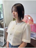 ボブ　ストレート　縮毛矯正　レイヤーボブ