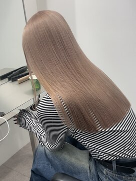 サンクプロジェクト(cinq PROJECT) 韓国ヘア顔周りレイヤーミルクティーベージュグレージュカラー