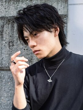 ロンドアンメゾン 原宿(Lond un Maison.) スパイキーショート/ブルーブラック/フェザーパーマサーフカール