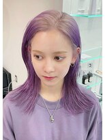 ディーン 岡崎店(DEAN)&nbsp;ラベンダーミルクティークラゲヘアーくびれヘアツートンカラー