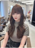 韓国ヘア/レイヤー/顔周りカット/ブリーチなしカラー/髪質改善