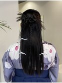 ヘアセット/ヘアアレンジ/カチモリ/編みおろし/ハーフアップ