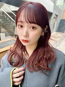 リークフー(Ree cu fuu) シースルーバング透明感カラーレイヤーカット秋カラー