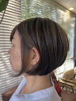 アース 三田南ウッディタウン店(HAIR&MAKE EARTH)&nbsp;大人可愛い小顔ショートボブ前下がりショートハイライト