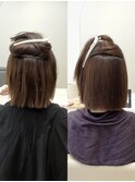 ボワっと広がるボブが理想の艶ボブに♪