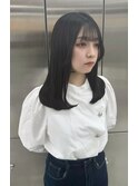 ニュアンスレイヤー学生カット黒髪カット顔周りレイヤー
