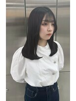 ユイマァル 岡山店(YUIMARL)&nbsp;ニュアンスレイヤー学生カット黒髪カット顔周りレイヤー