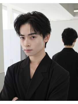 ビカムメンズヘアー 栄店(become men's hair) シースルーセンターパート/メンズ縮毛矯正/ナチュラル/名古屋/栄