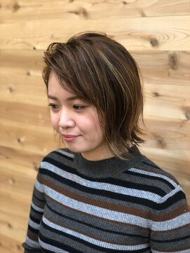 ヘアーセレクション ピーエムエー(HAIRSELECTION P. M. A) 外ハネボブ×3Dカラー