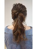 ポニーアレンジ_簡単アレンジヘアアレンジ