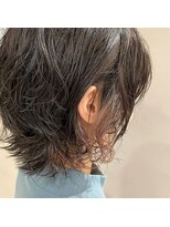フェンヘアーアイス 中目黒(Fen.hair ici)&nbsp;インナーカラー　シルバーパープル　ショート　伸ばしかけパーマ
