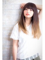 エルデ ナインズ ヘアー スタンド 川口店(elde 9's HAIR STAND)&nbsp;イメチェンフォギーベージュ耳かけ毛先パーマ厚めバング