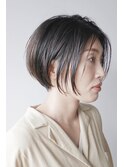 Salt short bob C1/前髪なしショート/束感ショート