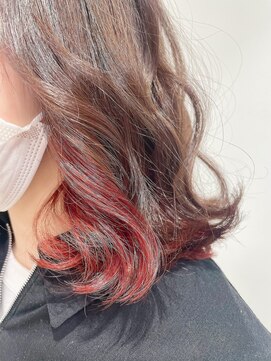 アッシュ 高円寺店(Ash) こなれインナーカラー・ストロベリーレッド★★