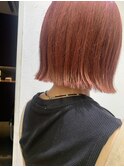 レッドカラービタミンカラーショートくびれヘアダブルカラー池袋