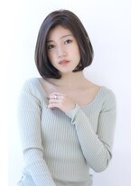 オーロ 緑地公園店(ORO)&nbsp;アッシュブラウン前下がり大人かわいい小顔フレンチボブ大人ボブ