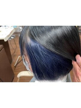 ヘアーショップ エヌアンドエー 越谷店(hair shop N&A) 艶感ボブ×イヤリングカラー