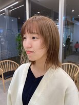 まろやかベージュ×ボブウルフ/30代40代50代