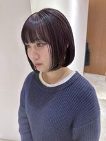 サラビューティーサイト 志免店(SARA Beauty Sight) 【KANATA】20代30代 パツっとボブ×ワインレッド