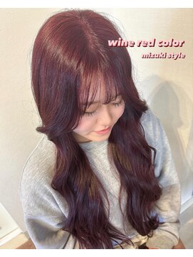 アンニュ(annuy) #wine red color#ブリーチなしwcolor