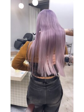 ヴァーディ オモテサンドウ(Vardy omotesando) パープルカラー・ダブルカラー・ケアブリーチ・ハイトーンロング