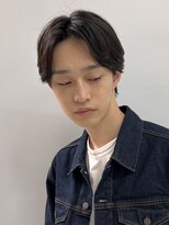 ベリーショート/ダークアッシュ/ニュアンスパーマ/韓国マッシュ