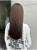 こっくり秋ブラウンカラーx透明感カラー艶ロング10代20代30代