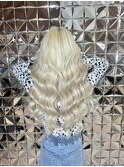 ホワイトブロンド☆ロングエクステ