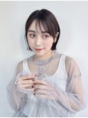 大人のカジュアルスタイルボブ*前髪ありボブ*顔周りカット