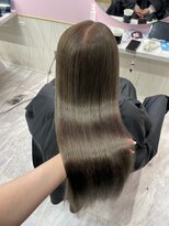 アディション 新宿(ADITION)&nbsp;韓国ヘーゼルカーキベージュ#レイヤーカット#髪質改善#前髪