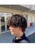 メンズ　波打ちスパイラルパーマ　宇都宮
