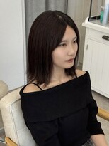 レヴィア(REVIA)&nbsp;レイヤーボブダークブラウンベージュ前髪カット