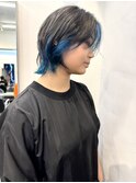 ショートレイヤーブリーチダブルカラーインナーカラー裾カラー