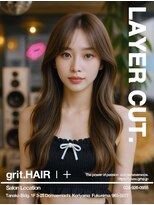 グリット ヘアープラス(grit.HAIR|+) 【grit.】ココアベージュレイヤー|郡山駅