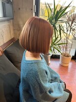 ナンバー エリュン 秋田店(N°Elune)&nbsp;うるつやショートボブ　明るめブラウン