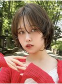 グランマッシュ/細めハイライト/ショート/白髪ぼかし/前髪/大宮