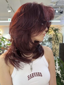 オルカ(ORCA) ココアベージュ/バーガンディ/レイヤー/髪質改善/縮毛矯正/新宿