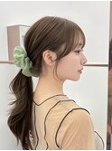 重すぎない顔周りと透明感カラーで垢抜けヘアに