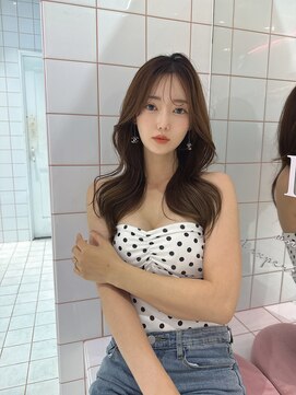 ロンド マーレ 天神大名店(Lond mare) 黒髪/オリーブグレー/小顔/ココアベージュ/レイヤーカット