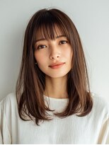 ロディーナコク 大口 新子安(rodina.coc)&nbsp;着物ヘア/ダークアッシュ/ミディアムレイヤーカット/大口子安