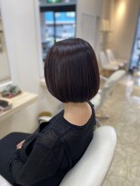 ユニティ 橋本店&nbsp;艶ブラウン丸みボブ【橋本/髪質改善/白髪染め】