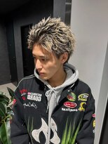 ブラック サッポロ(BLUCK SAPXOXO)&nbsp;スパイキーショートツイスパシャドウパーマメンズカットブリーチ