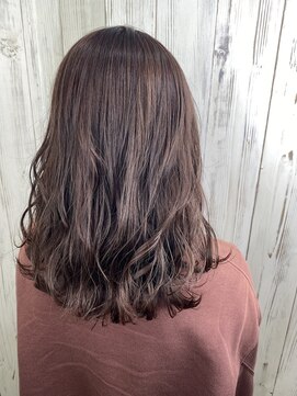 アンダーバーホワイト 南海難波店(_WHITE) 【＿white+】ピンクブラウン×大人ミディアムスタイル