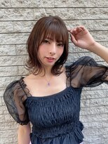 リアイス(Re:ICE) ミニウルフ/くすみブルー/流れるレイヤー/インナーハイライト