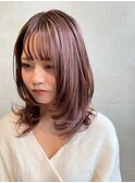 @gen.kawachi ナチュラルピンク×韓国風レイヤー