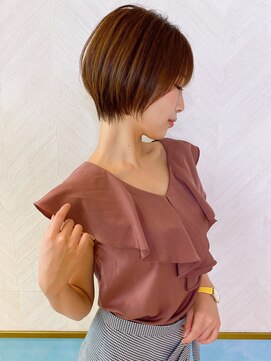 ロンド ストラーダ 心斎橋(Lond strada) ショート×ハイライト白髪ぼかし×シルキーベージュ[心斎橋]