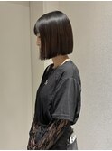 切りっぱなしボブ／前髪カット